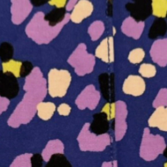 Anthropologie Margot Kick Flare Purple Animal Motif Pants, NWT - Picture 6 of 8